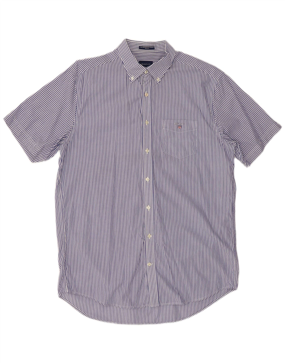 GANT Camicia da uomo vestibilità regolare taglia 41/42 16 1/2 grande gessato blu navy