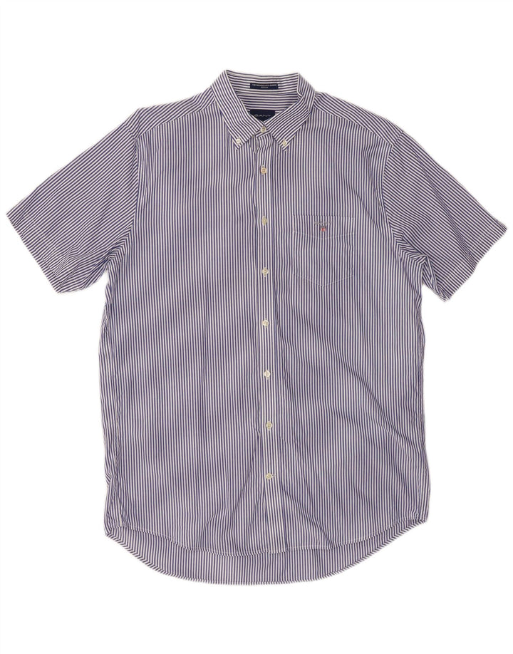 GANT Camicia da uomo vestibilità regolare taglia 41/42 16 1/2 grande gessato blu navy