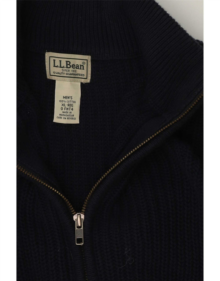 Maglione cardigan da uomo L.L.Bean XL in cotone blu navy