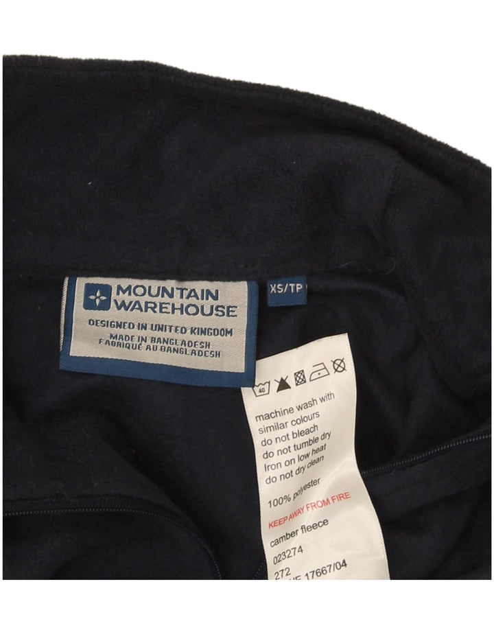 Maglione in pile da uomo con collo e zip Mountain Warehouse XS poliestere blu navy