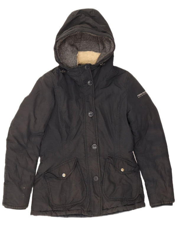 Giacca a vento con cappuccio da donna Woolrich UK 10 piccola nera