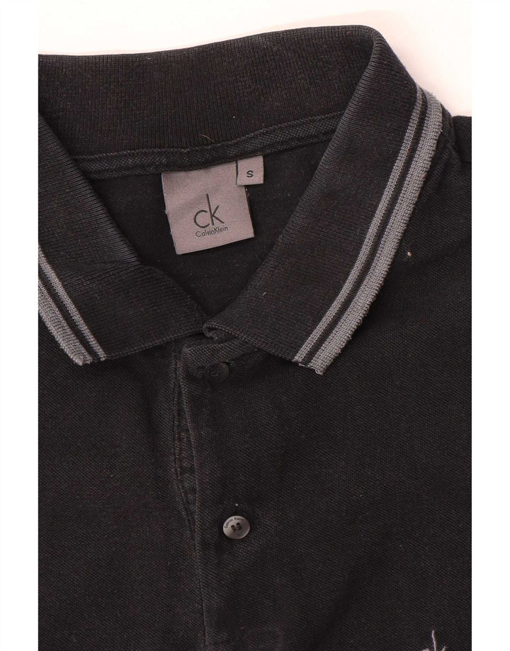 Polo da uomo Calvin Klein piccola a righe nere