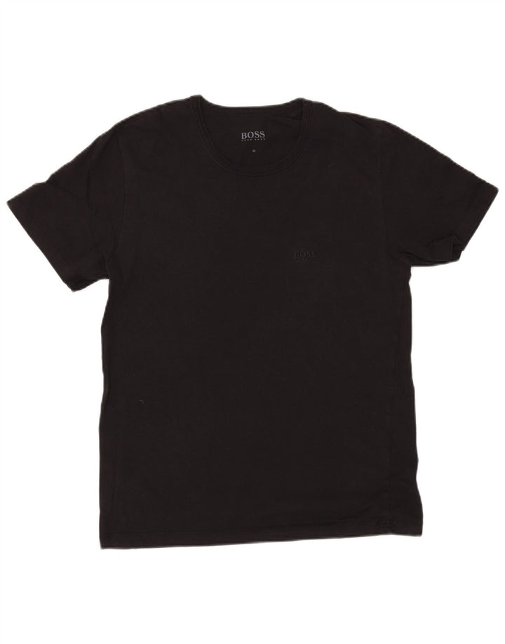 T-shirt da uomo Hugo Boss Top in cotone nero medio