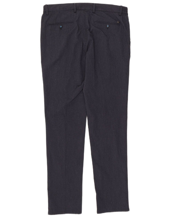 Pantaloni chino da uomo Massimo Dutti EU 44 Large W34 L33 Blu navy a righe