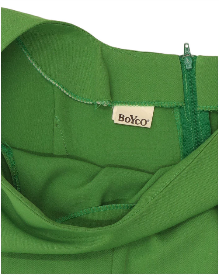 Abito tubino senza maniche vintage da donna UK 14 Poliestere verde medio