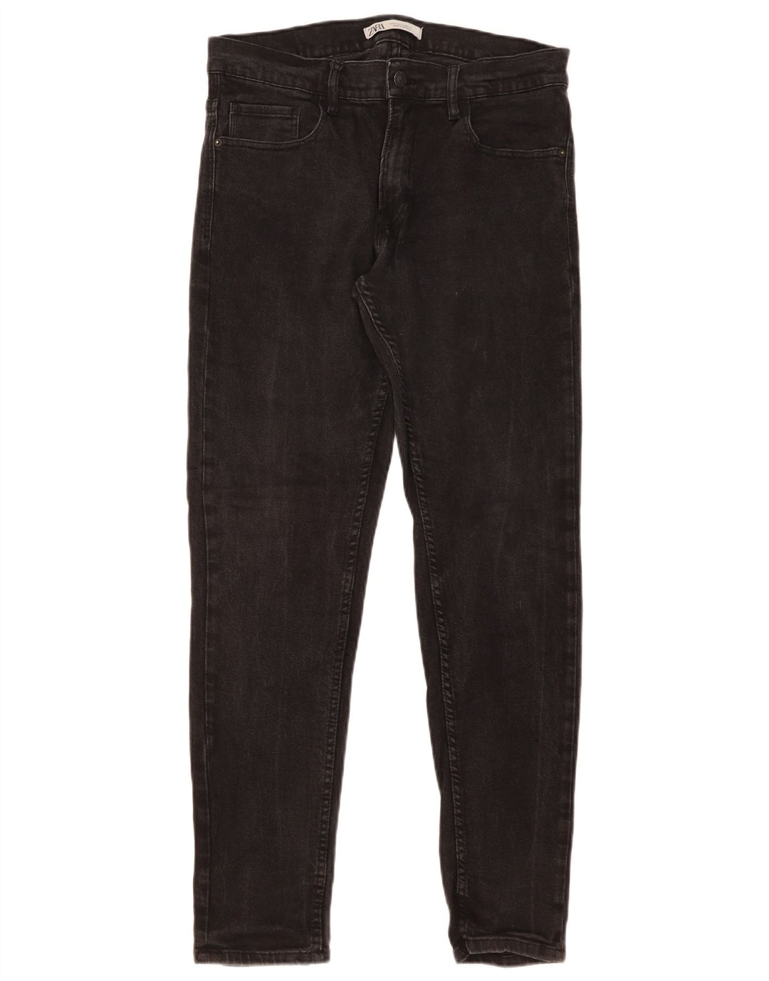 Jeans slim da uomo Zara EU 44 Large W34 L31 Nero
