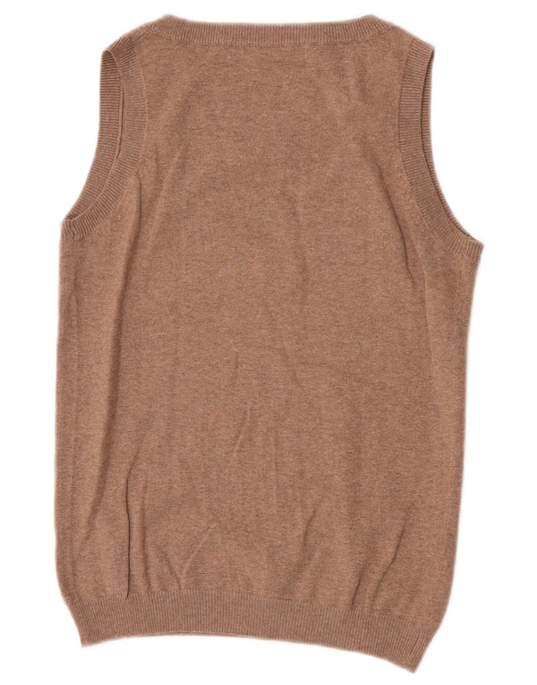 Canottiera da donna Zara UK 12 Cotone screziato marrone medio