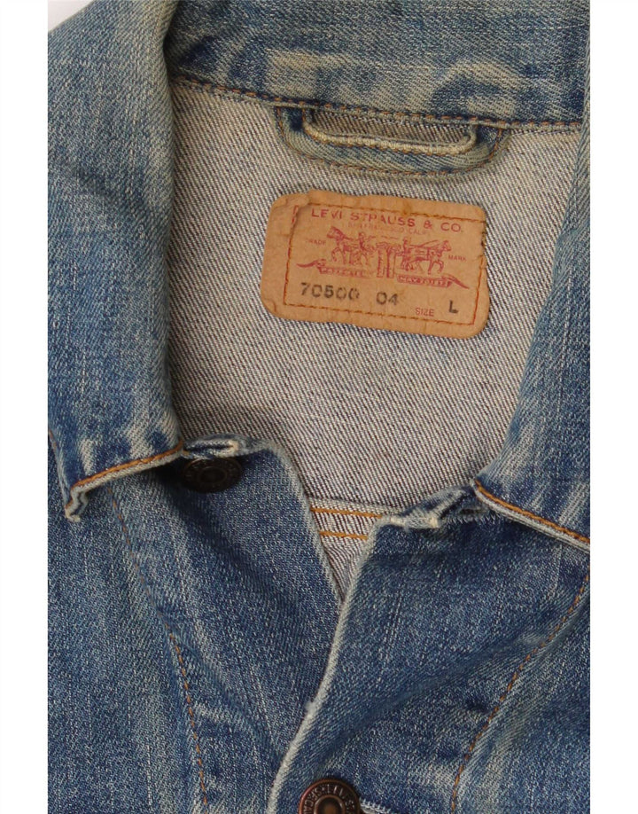 Giacca di jeans da uomo Levi's UK 40 grande cotone blu