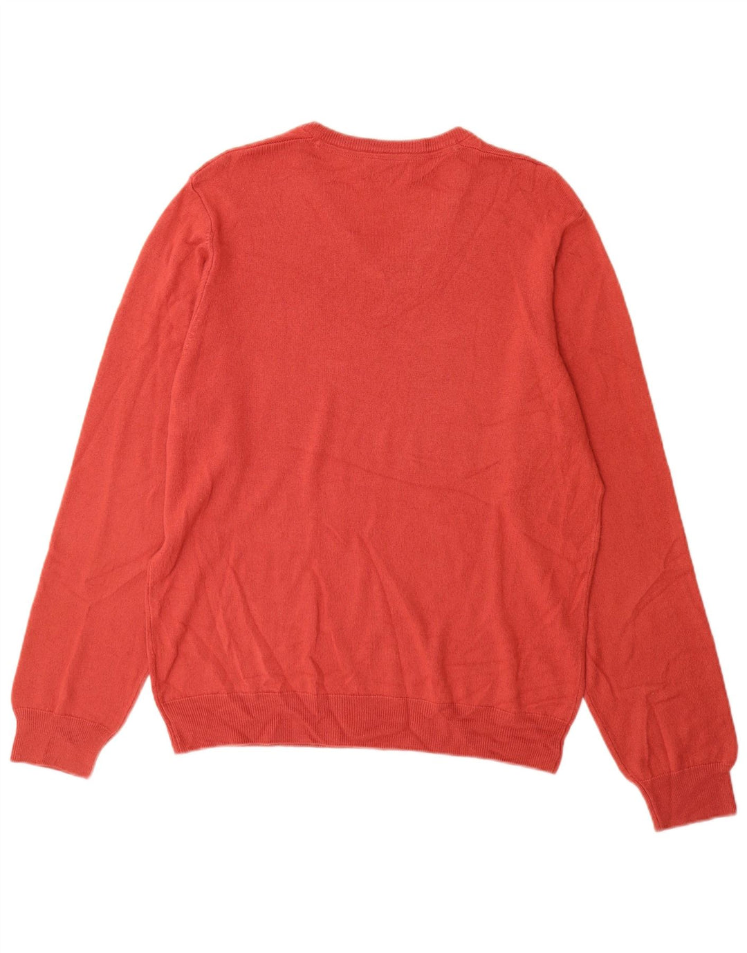 Maglione da uomo Marks & Spencer vestibilità regolare con scollo a V grande acrilico rosso