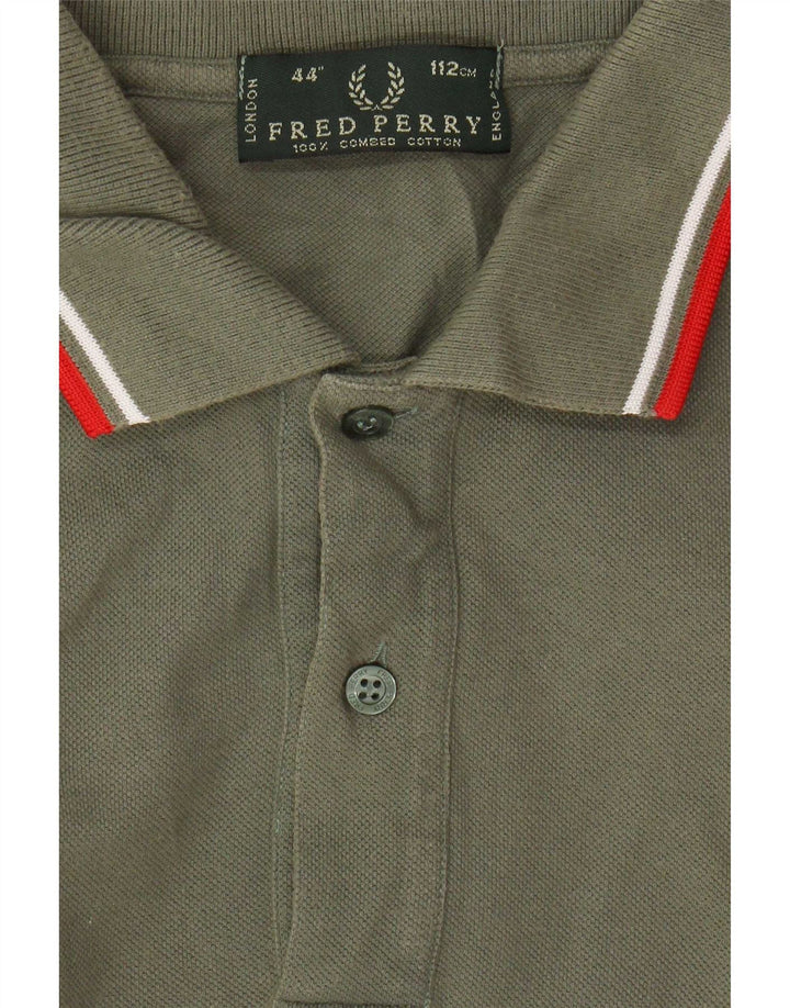 Polo da uomo Fred Perry grande in cotone kaki