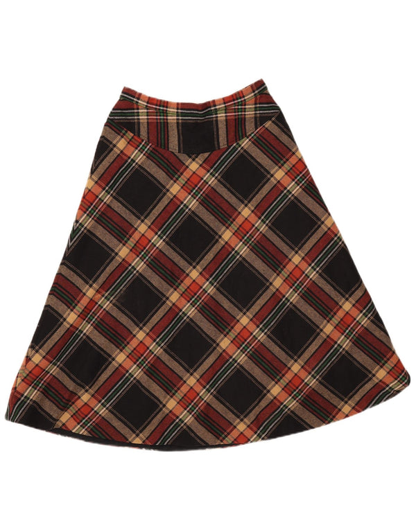 Gonna a trapezio da donna GERARD PASQUIER W24 XS poliestere a quadri nero