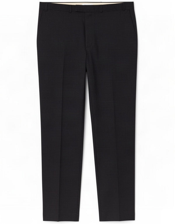 Pantaloni da abito da uomo Marks & Spencer W40 L33 blu navy pied de poule