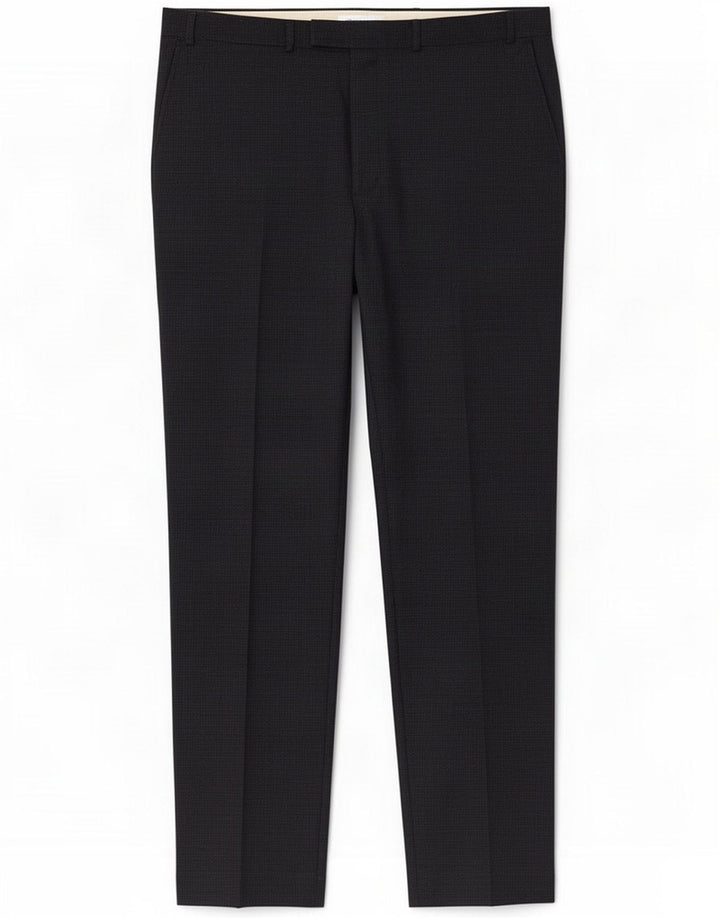 Pantaloni da abito da uomo Marks & Spencer W40 L33 blu navy pied de poule