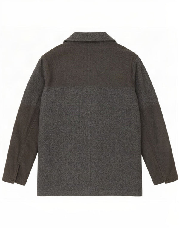 Cappotto giacca a vento a 3 bottoni da uomo Levi's UK 38 Lana grigio medio