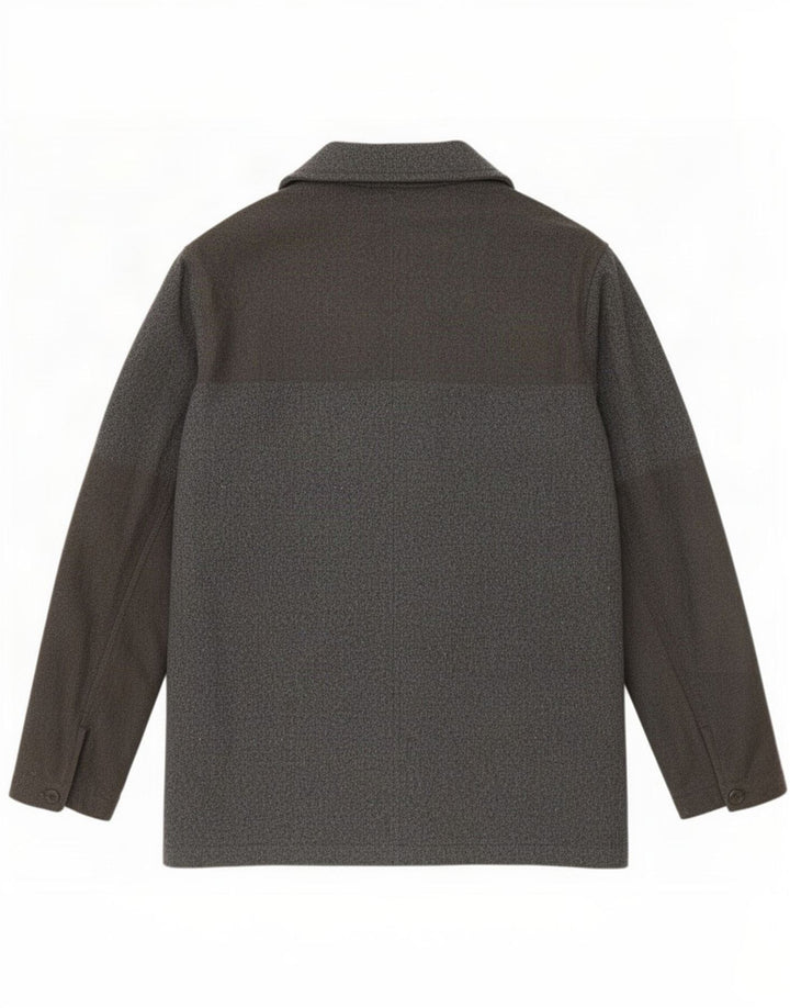 Cappotto giacca a vento a 3 bottoni da uomo Levi's UK 38 Lana grigio medio