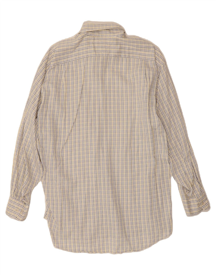 TOMMY HILFIGER Mens Shirt Size 16 Large Off White Check Cotton Vintage Tommy Hilfiger and Second-Hand Tommy Hilfiger from Messina Hembry 