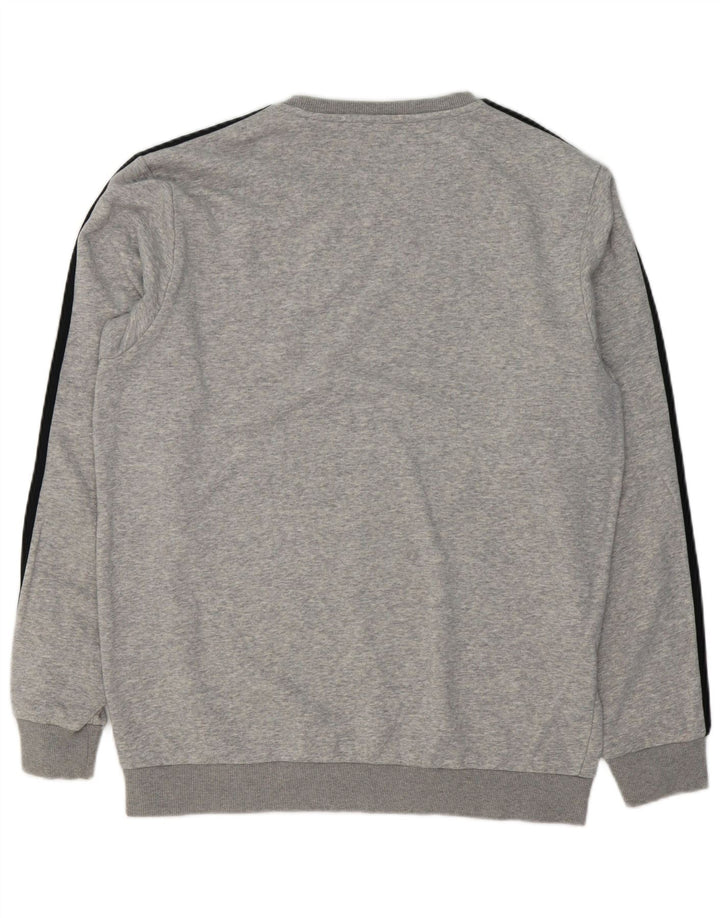 Felpa Adidas da uomo maglione grande in cotone chiazzato grigio