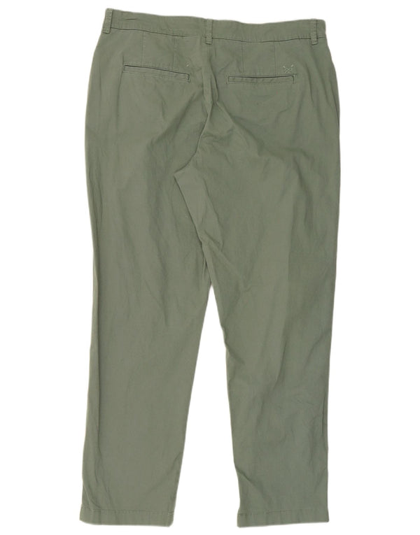 Crew Clothing Pantaloni chino affusolati da donna UK 16 Large W36 L30 Verde