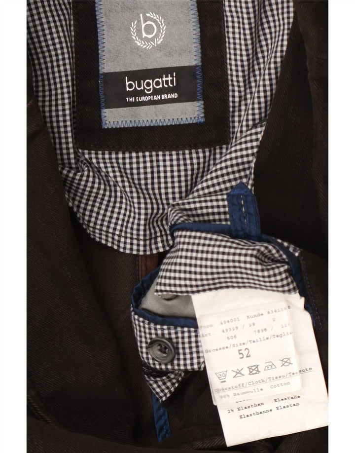 Giacca blazer a 3 bottoni da uomo Bugatti EU 52 XL cotone marrone