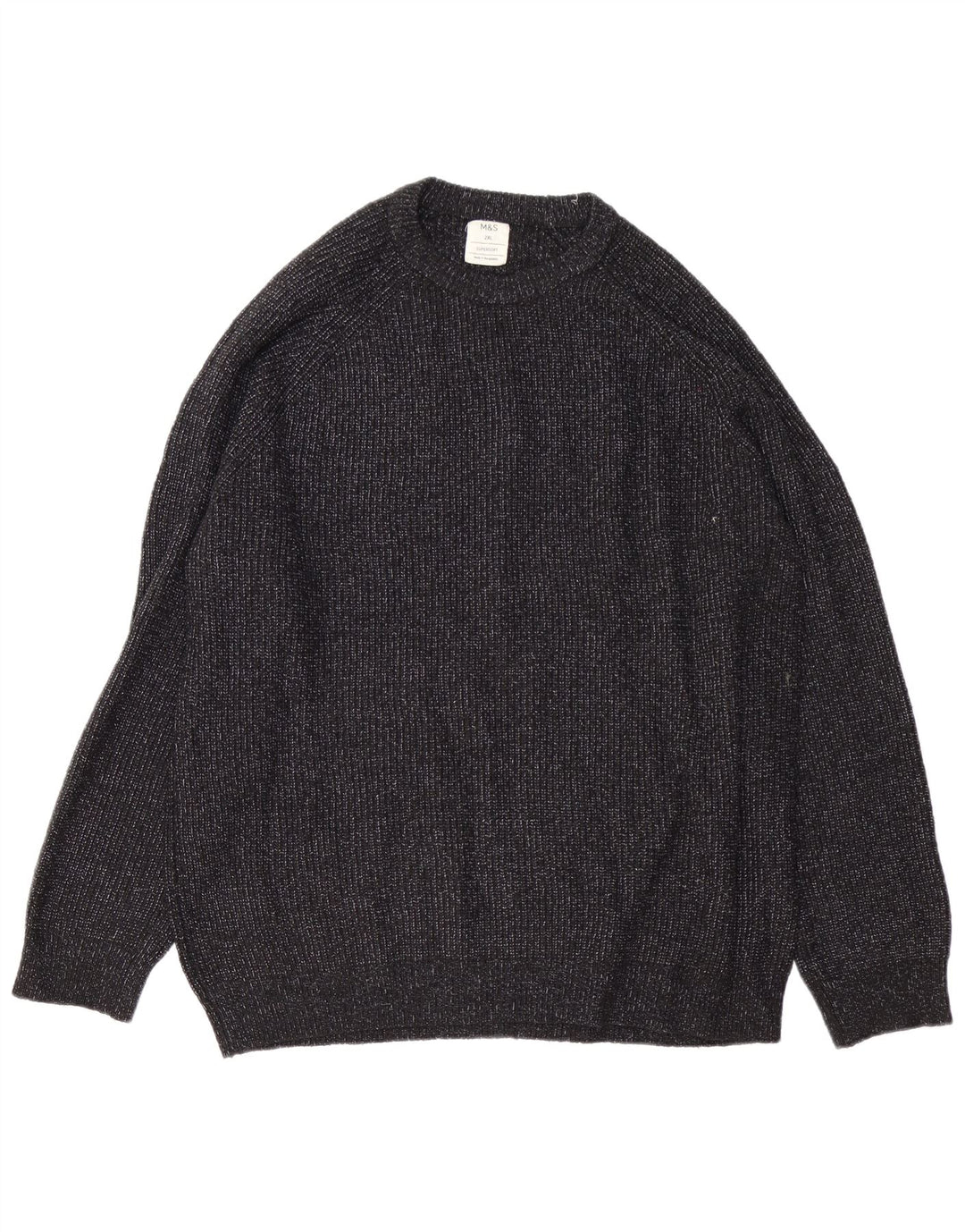 Maglione maglione girocollo da uomo Marks & Spencer 2XL poliammide screziato nero