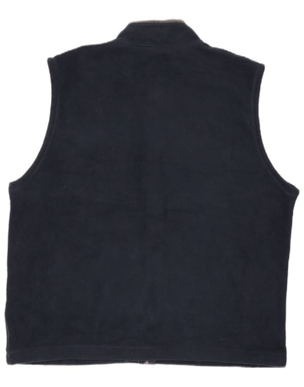 Gilet in pile da uomo Marks & Spencer UK 42 XL poliestere blu navy