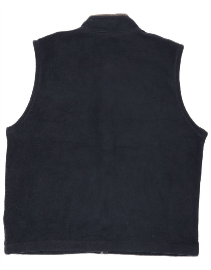 Gilet in pile da uomo Marks & Spencer UK 42 XL poliestere blu navy