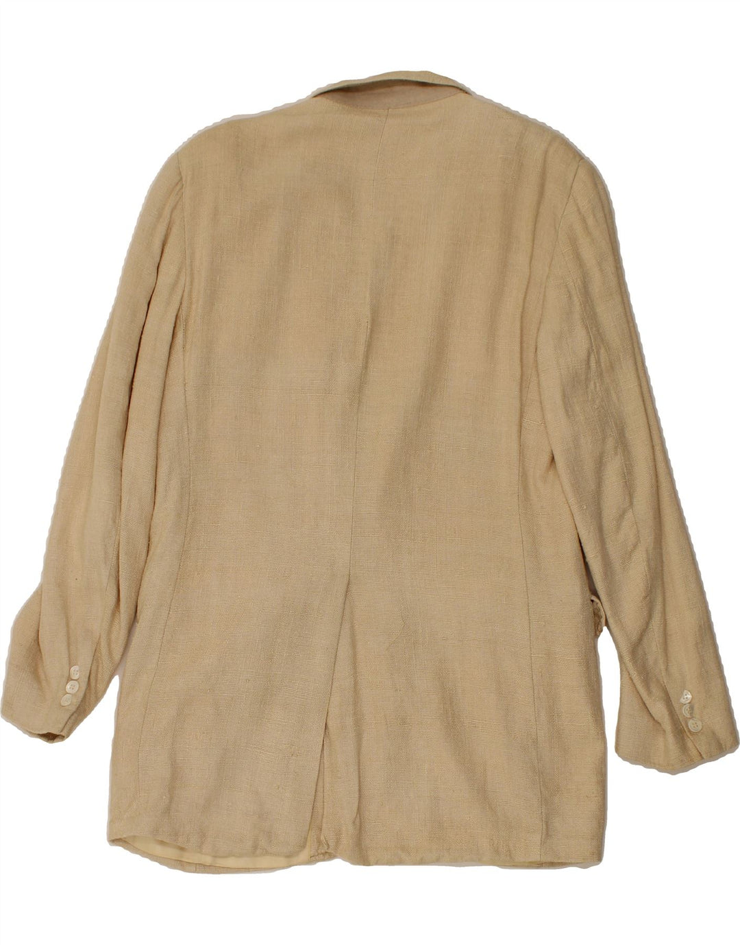 B.J. KEATS Mens Longline 3 Button Blazer Jacket UK 36 Small Beige Vintage B.J. Keats and Second-Hand B.J. Keats from Messina Hembry 