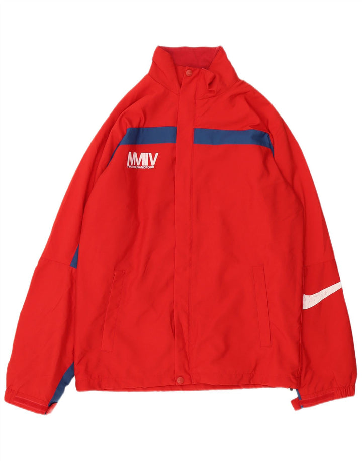 Giacca antipioggia grafica Nike da uomo UK 36 Small Rosso Colourblock in poliestere