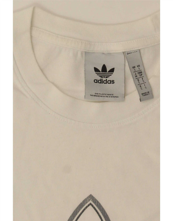 T-shirt grafica da uomo Adidas Top piccola bianca