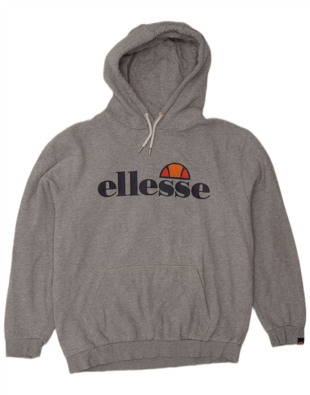 Felpa con cappuccio grafica da uomo Ellesse XL in cotone grigio