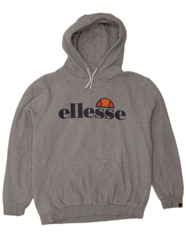 Felpa con cappuccio grafica da uomo Ellesse XL in cotone grigio