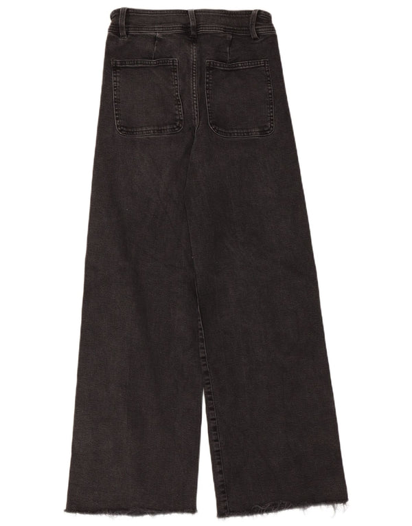 Jeans Zara per ragazze a gamba larga 11-12 anni W26 L27 Neri