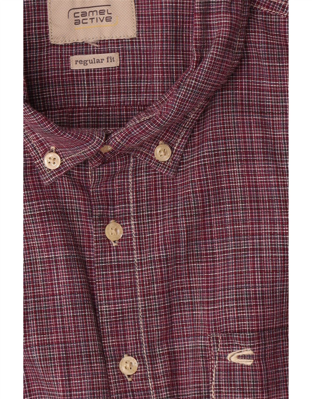 CAMEL ACTIVE Camicia da uomo vestibilità regolare 2XL Gessato rosso