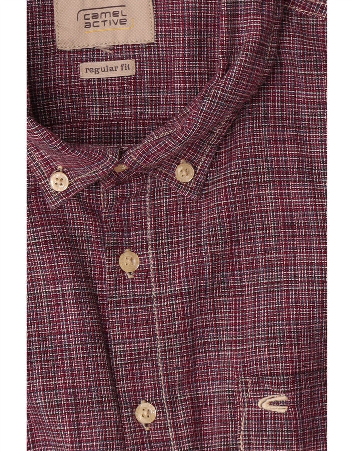 CAMEL ACTIVE Camicia da uomo vestibilità regolare 2XL Gessato rosso