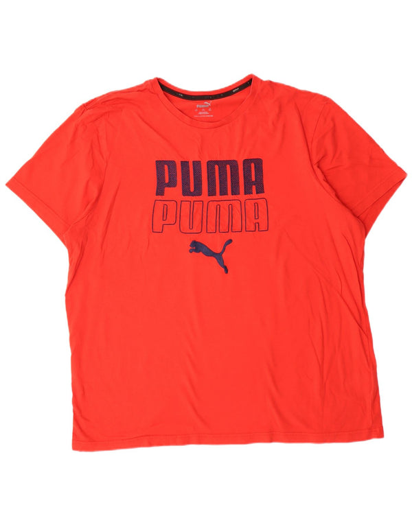 T-shirt con grafica PUMA da uomo 2XL rossa in cotone