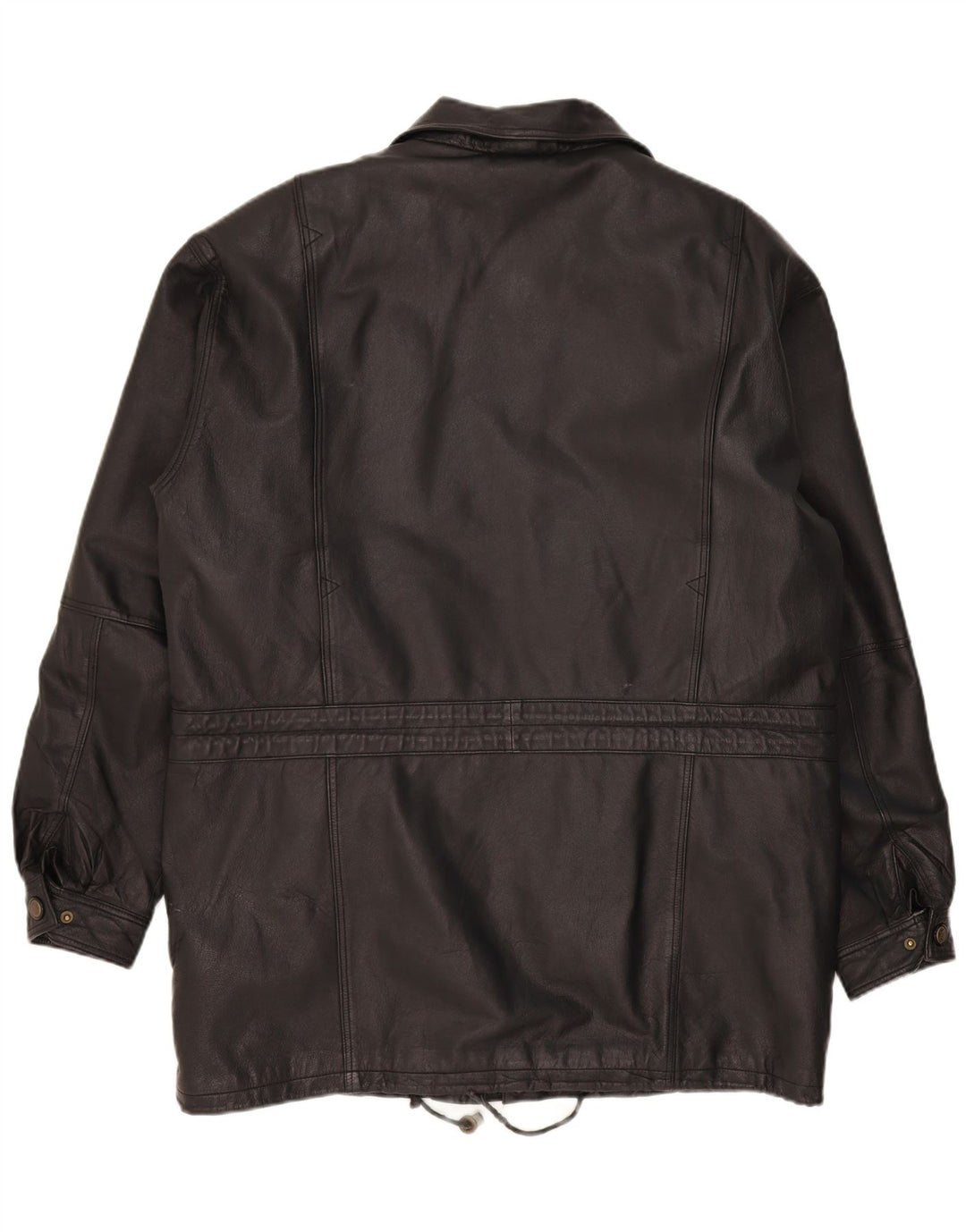 VINTAGE Mens Leather Jacket UK 42 XL Black Leather