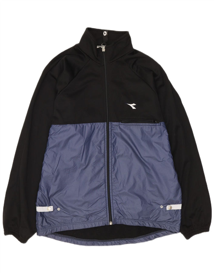 DIADORA Giacca sportiva da uomo Top Jacket Medium Nero Colourblock Poliestere