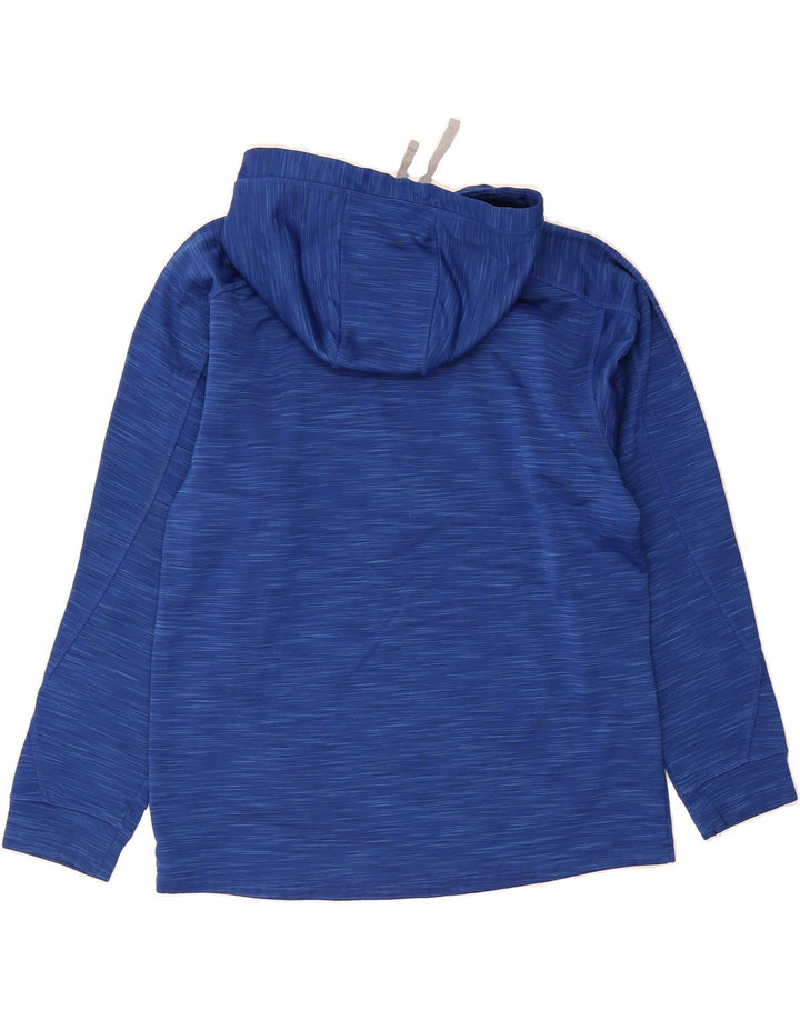 MAJESTIC Mens Graphic Hoodie Jumper Medium Blue Flecked Polyester Vintage Majestic and Second-Hand Majestic from Messina Hembry 