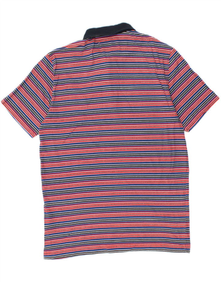 Polo da uomo Penguin in cotone a righe multicolori medie