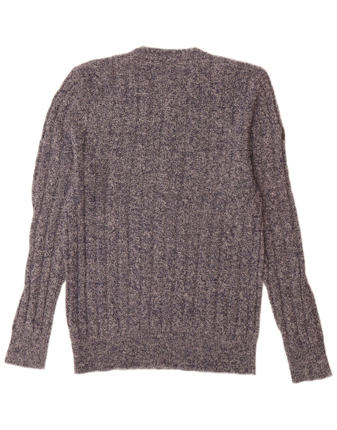 Maglione maglione girocollo da uomo Superdry grande lana d'agnello screziata blu navy