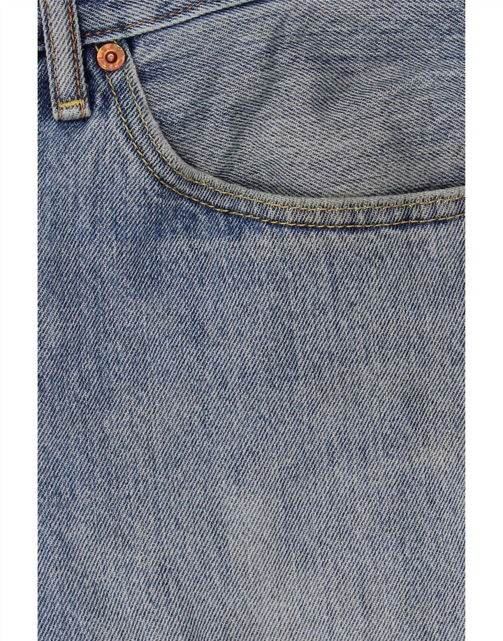 Levi's Uomo 505 Jeans dritti effetto consumato W36 L30 Blu