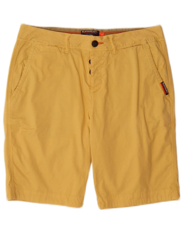 Pantaloncini chino da uomo Superdry W33 Large in cotone giallo