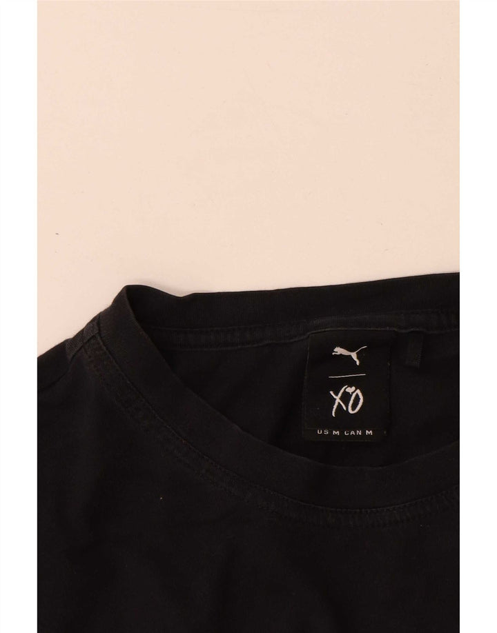 T-shirt da uomo Puma Top in cotone nero medio
