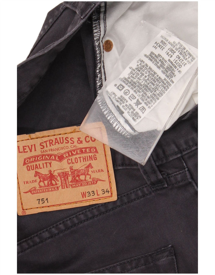 Levi's Uomo 751 Jeans dritti W33 L29 Cotone blu navy