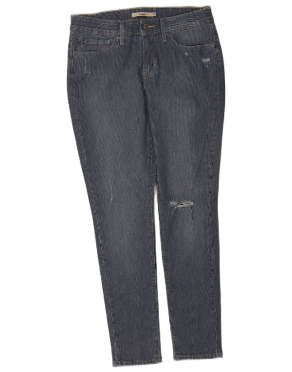 Levi's Donna 711 Jeans skinny effetto invecchiato W30 L29 Cotone a righe blu
