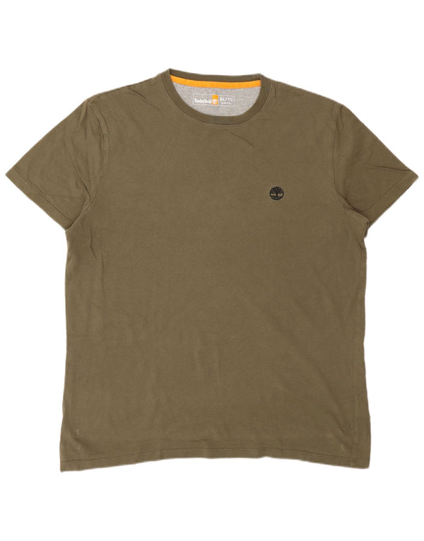 T-shirt slim fit da uomo Timberland Top XL in cotone kaki