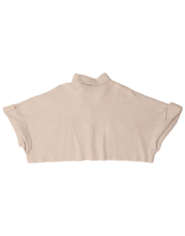 Top cardigan oversize corto da donna Zara UK 10 piccolo in viscosa bianca