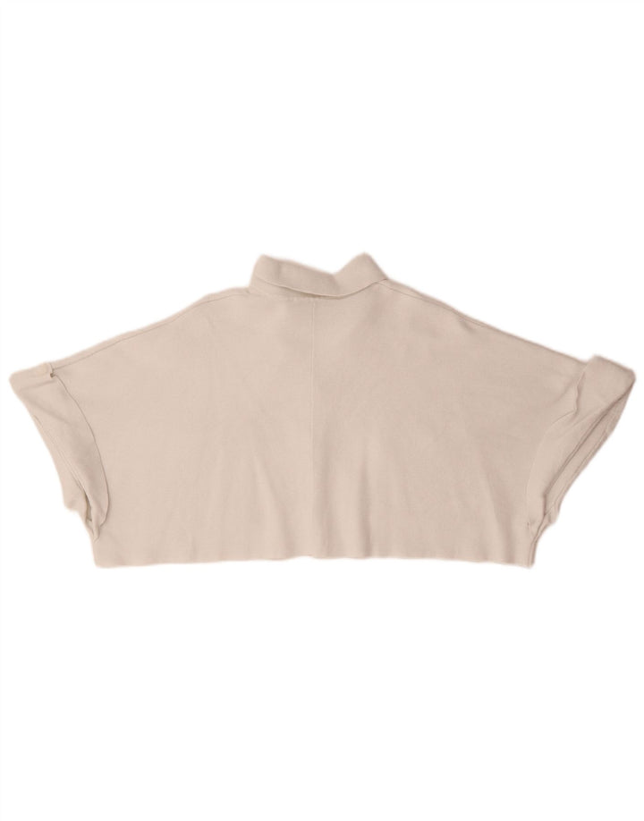 Top cardigan oversize corto da donna Zara UK 10 piccolo in viscosa bianca