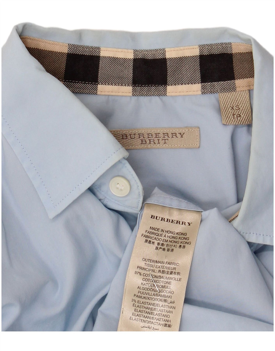 Camicia Uomo Burberry XS Blu Cotone