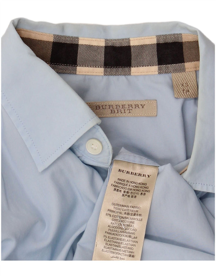 Camicia Uomo Burberry XS Blu Cotone